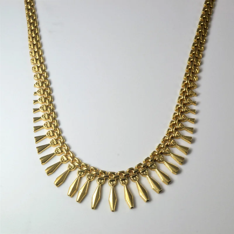 Large stone necklaces-Gradient Burst Gold Necklace | 17" |