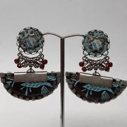 Grand statement earrings-AYALABAR BLUE SEMI EARRINGS