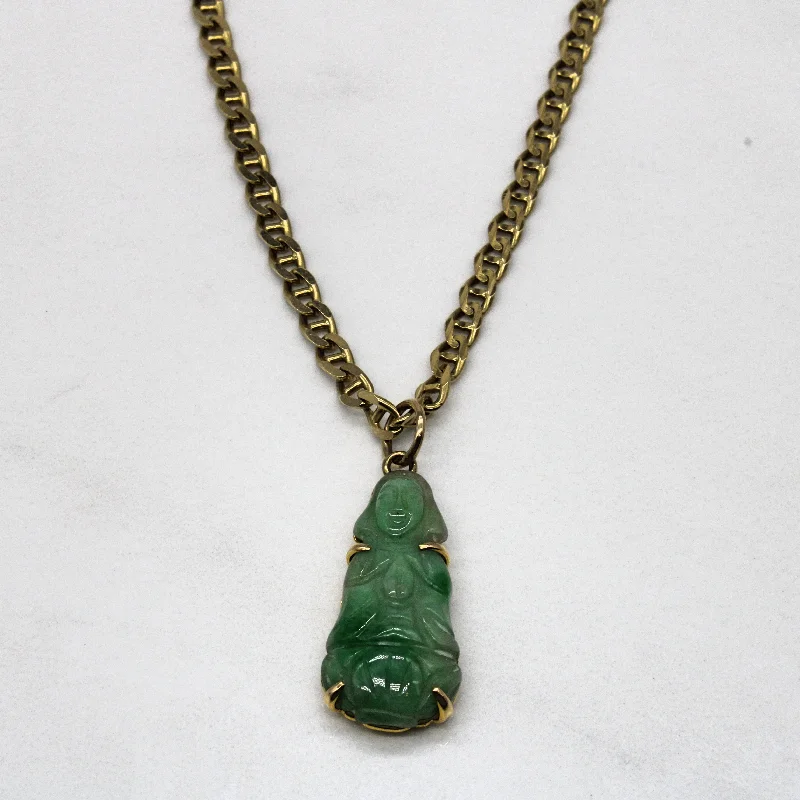 Braided link necklaces-Carved Jadeite Necklace | 8.00ct | 18" |