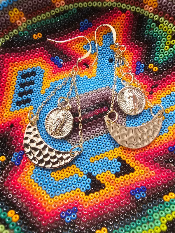 Sacred cross earrings-Madre Luna Earrings