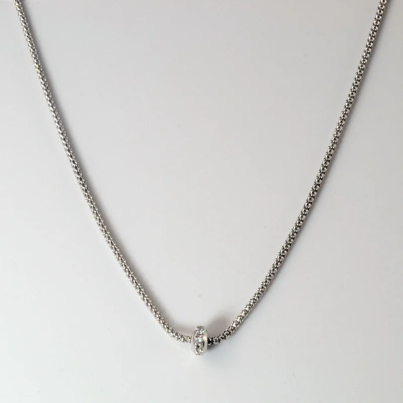 Large stone necklaces-‘FOPE’ Prima Diamond Rondel Necklace | 0.18ctw | 16" |