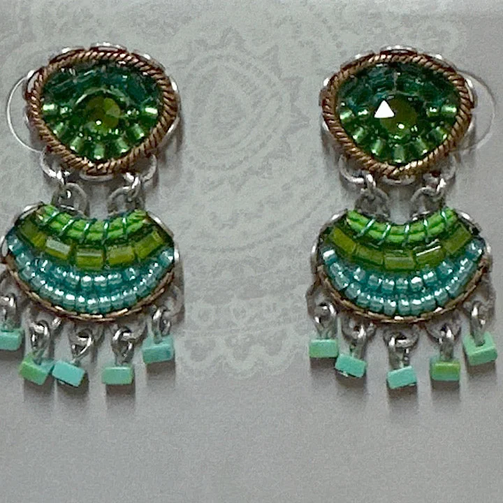 Sleek cuff earrings-AYALABAR EARRINGS GREEN STUDS SHINY