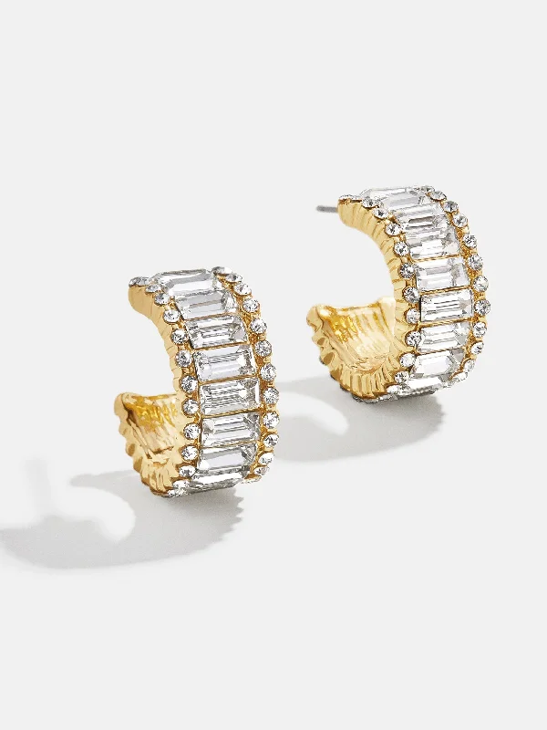 Akoya pearl earrings-Noa Earrings - Gold/Pavé