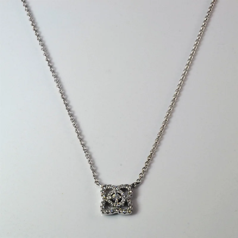 Gem cluster necklaces-'De Beers' Enchanted Lotus Necklace | 0.15ctw | 16" |