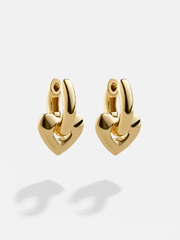 Vine hoop earrings-Clarice Earrings - Gold