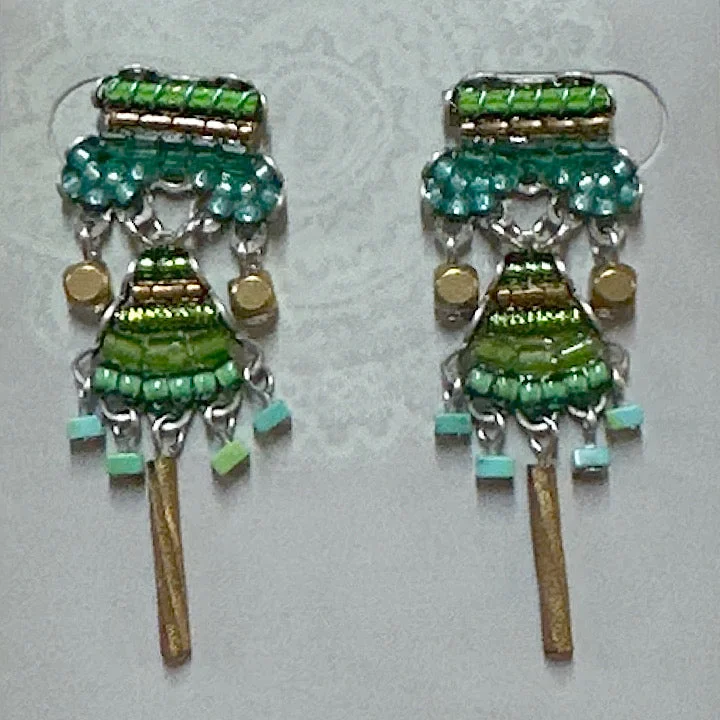 Tourmaline earrings-AYALABAR EARRINGS GREEN STUDS