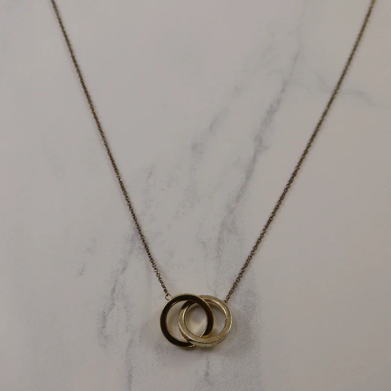 Eclectic charm necklaces-Tiffany & Co.' Mixed Metal Interlocking Circles Necklace | 16" |