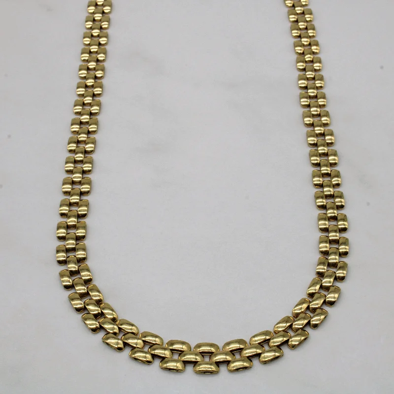 Short drop necklaces-Yellow Gold Panther Chain Necklace | 16" |