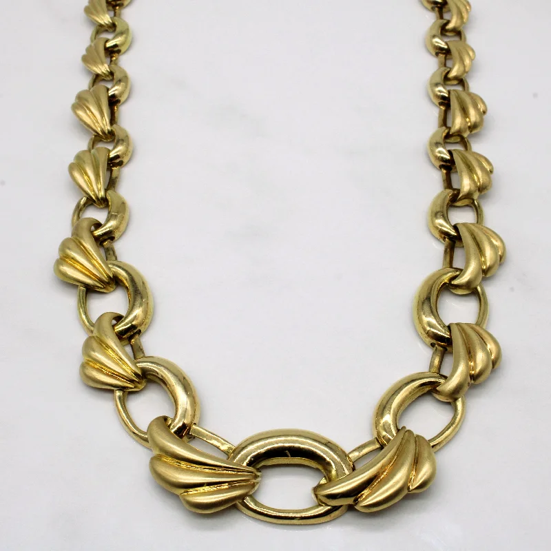 Quad-strand necklaces-Yellow Gold Graduated Flare Necklace | 18" |