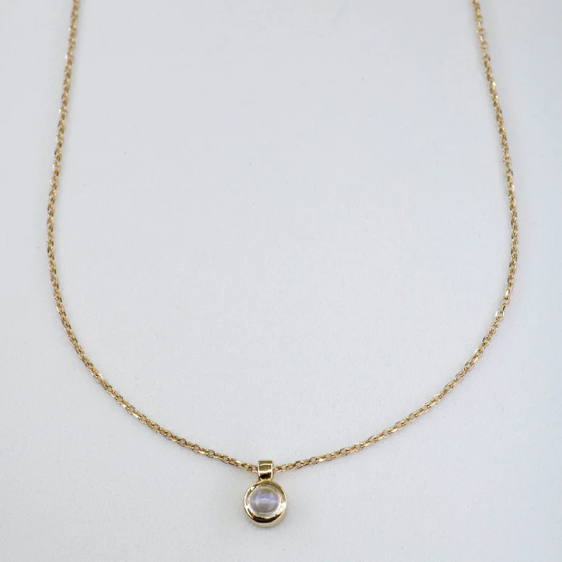 Short drop necklaces-'100 Ways' Moonstone Cabochon Necklace | 0.30ct |