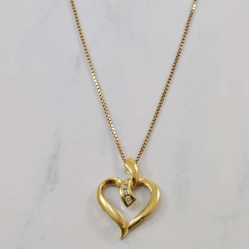 Old coin necklaces-Diamond Heart Necklace | 0.03ctw | 19" |