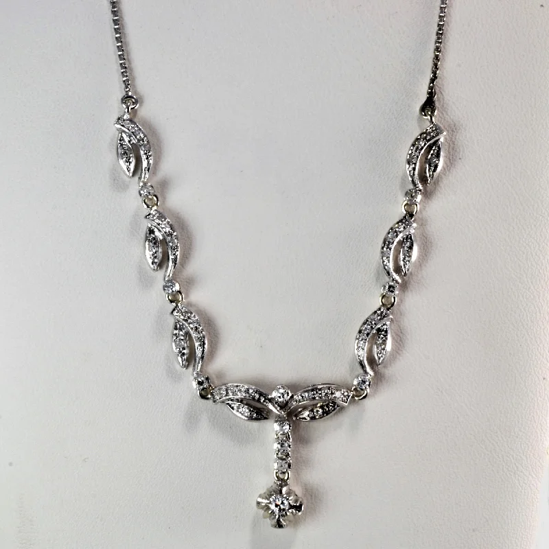 Fine cord necklaces-Filigree Design Diamond Necklace | 0.33 ctw, 17''|