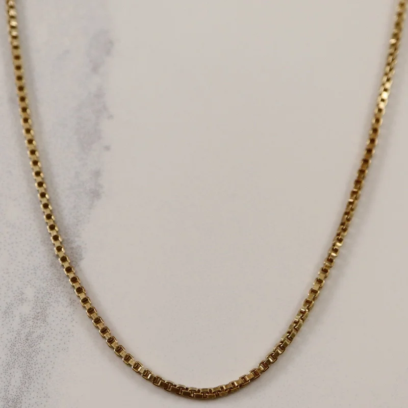 Hematite necklaces-10k Yellow Gold Box Chain | 18.5" |