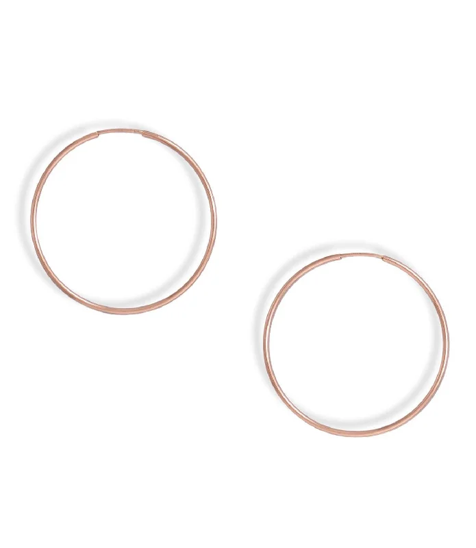 Planetary charm earrings-14k Rose Gold-Filled Endless Hoop Earrings 38mm