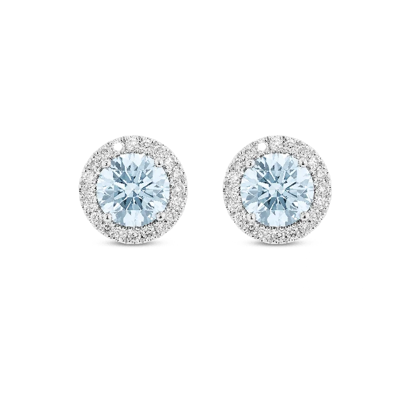 Full moon earrings-The Blue Halo Studs