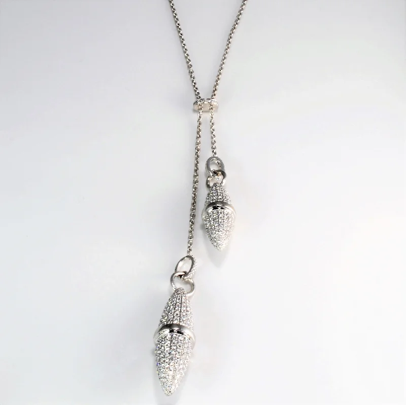 Large stone necklaces-Boodles' Velocity Double Drop Diamond Necklace | 6.53 ctw, 48''|