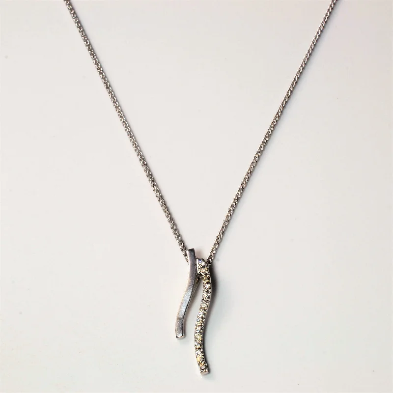 Plated silver necklaces-Journey Diamond Necklace | 0.14ctw | 18" |