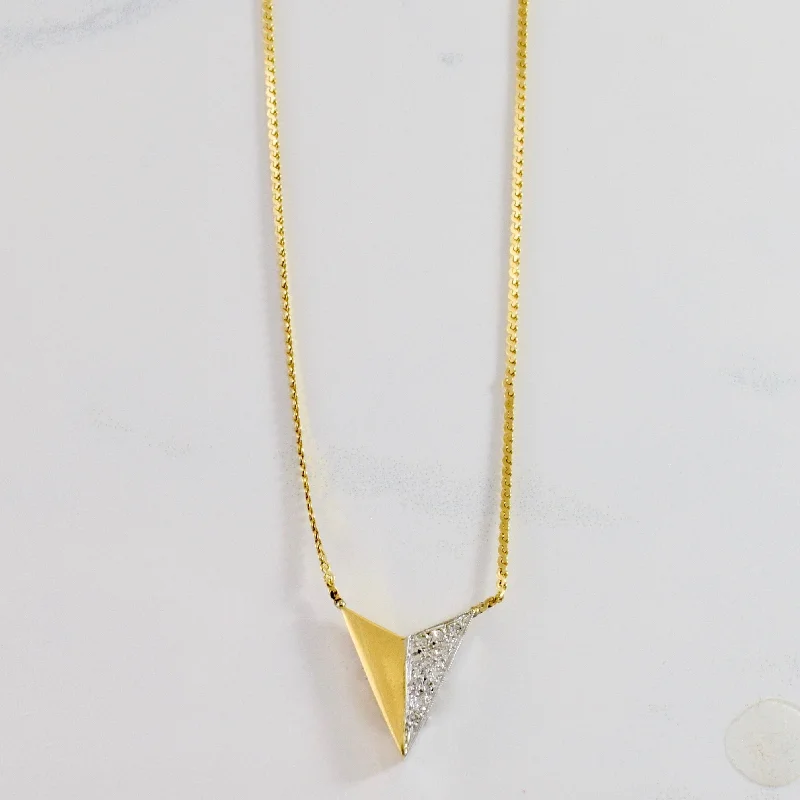 Heritage style necklaces-Diamond Chevron Necklace | 0.04 ctw SZ 16.5" |