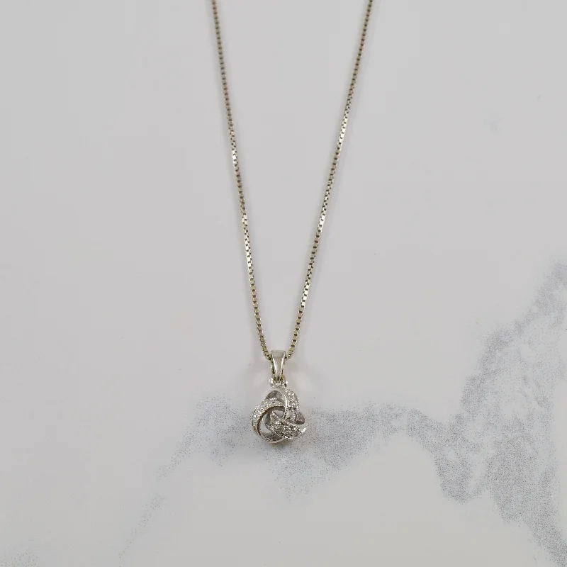 Soft shape necklaces-Diamond Infinity Love Knot Necklace | 0.03ctw | 18" |