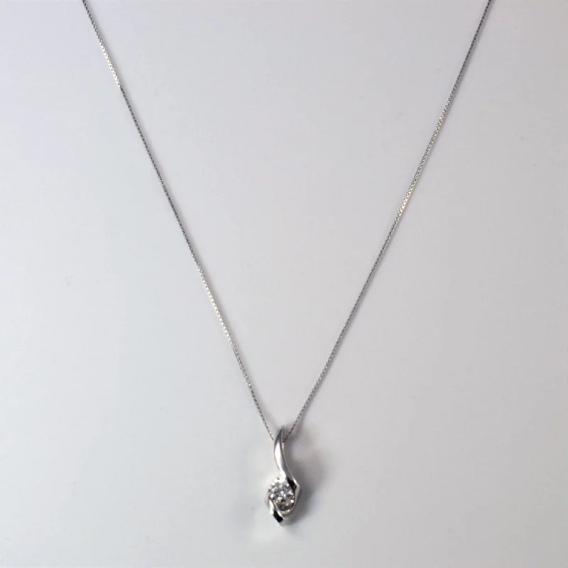 Bold chain necklaces-Tension Set Diamond Twist Necklace | 22" |