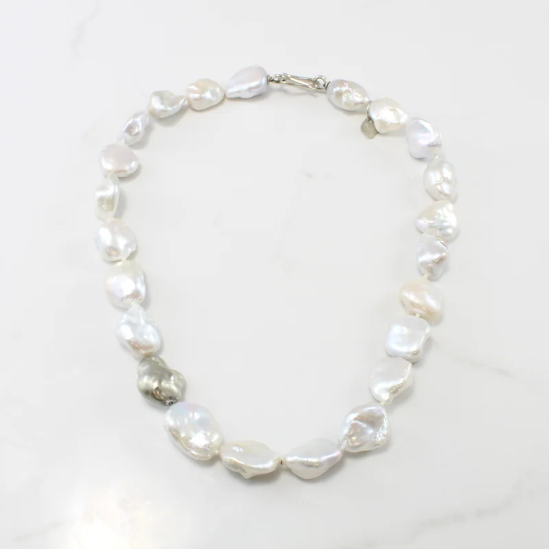 Braided link necklaces-Stittgen' Baroque Pearl Necklace | 18" |