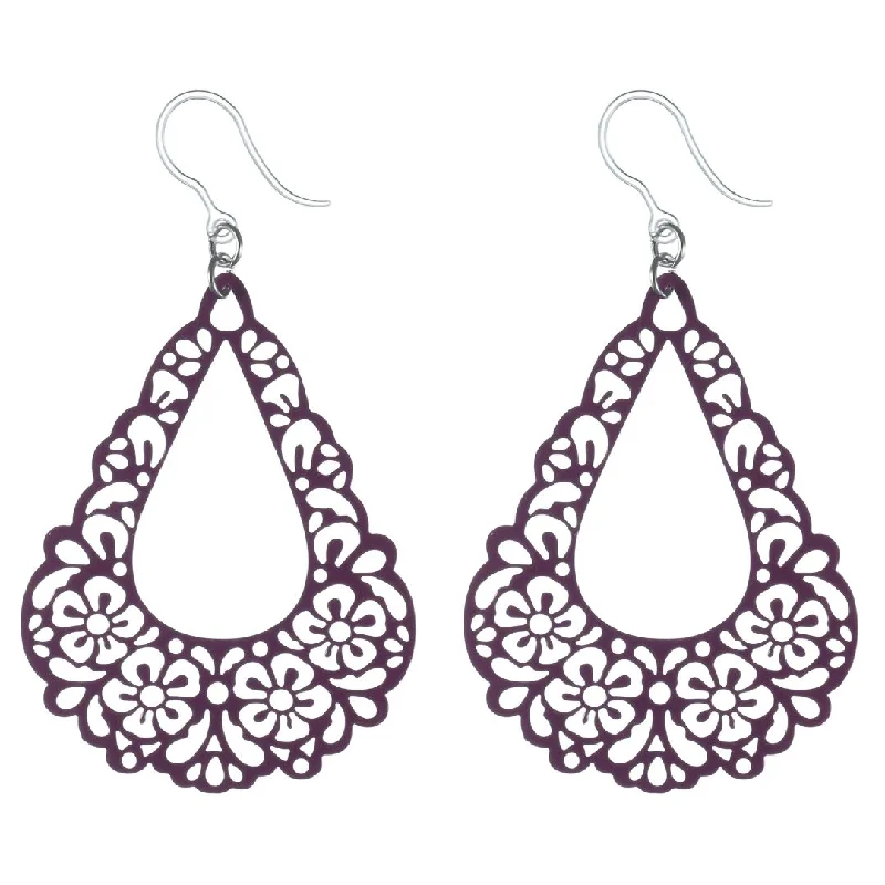 Single dot earrings-Cascading Bouquet Dangles Hypoallergenic Earrings for Sensitive Ears Made with Plastic Posts