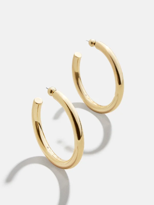 Wave design earrings-Dalilah Earrings - 46MM