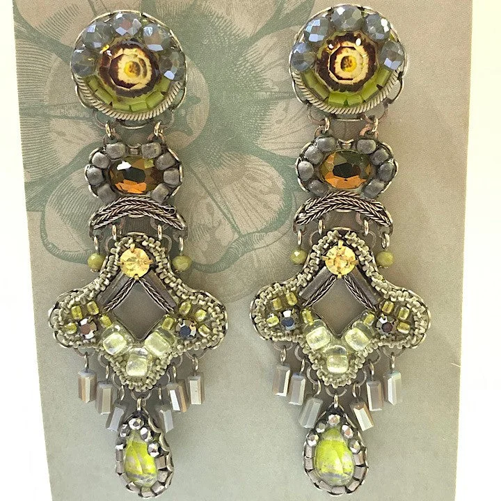 Reef motif earrings-AYALBAR GREY SPARKLE EARRINGS