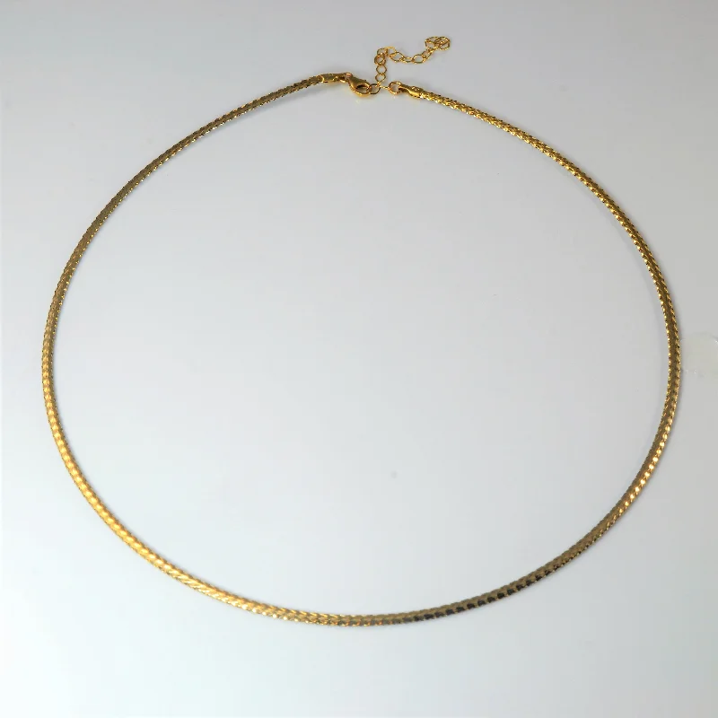 Heritage style necklaces-Textured Reversible Wire Collar Necklace | 15.5" |