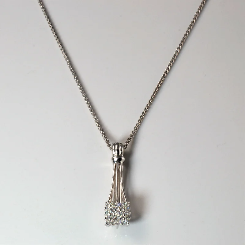 Old coin necklaces-Diamond Cluster Necklace | 0.25ctw | 18" |