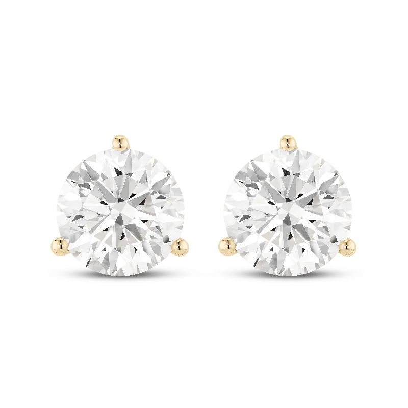 Warding eye earrings-The Round Brilliant Solitaire Studs