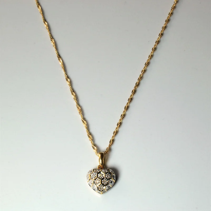 Tiger eye necklaces-Diamond Heart Necklace | 0.04ctw | 20" |