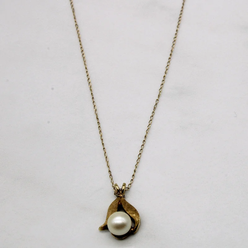 Heritage style necklaces-Cross Hatched Pearl Necklace Necklace | 18" |