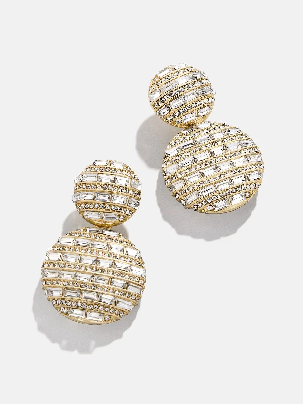 Crystal cluster earrings-Sloane Earrings - Gold/Pavé