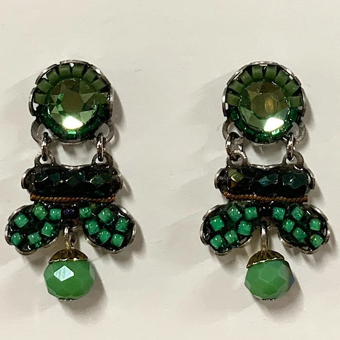 Shimmering gem earrings-AYALABAR EARRINGS SHADES OF GREEN