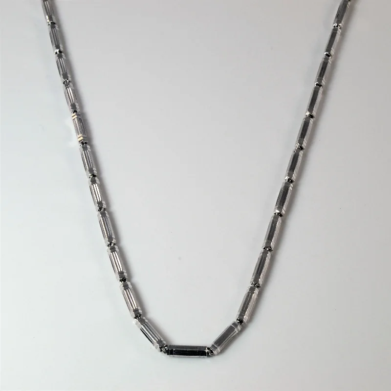 Bespoke initial necklaces-Chow Tai Fook' Textured Platinum Necklace | 18" |