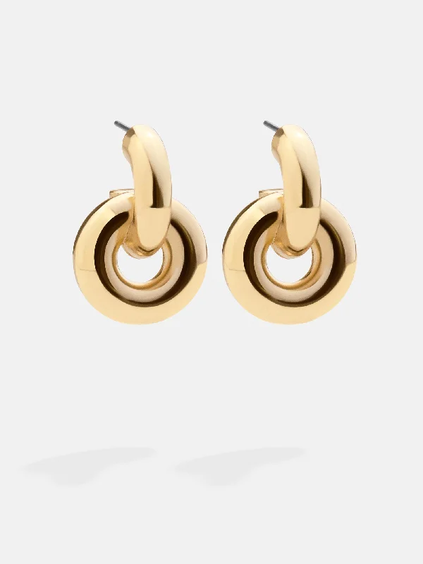 Round drop earrings-Camilla Earrings - Gold