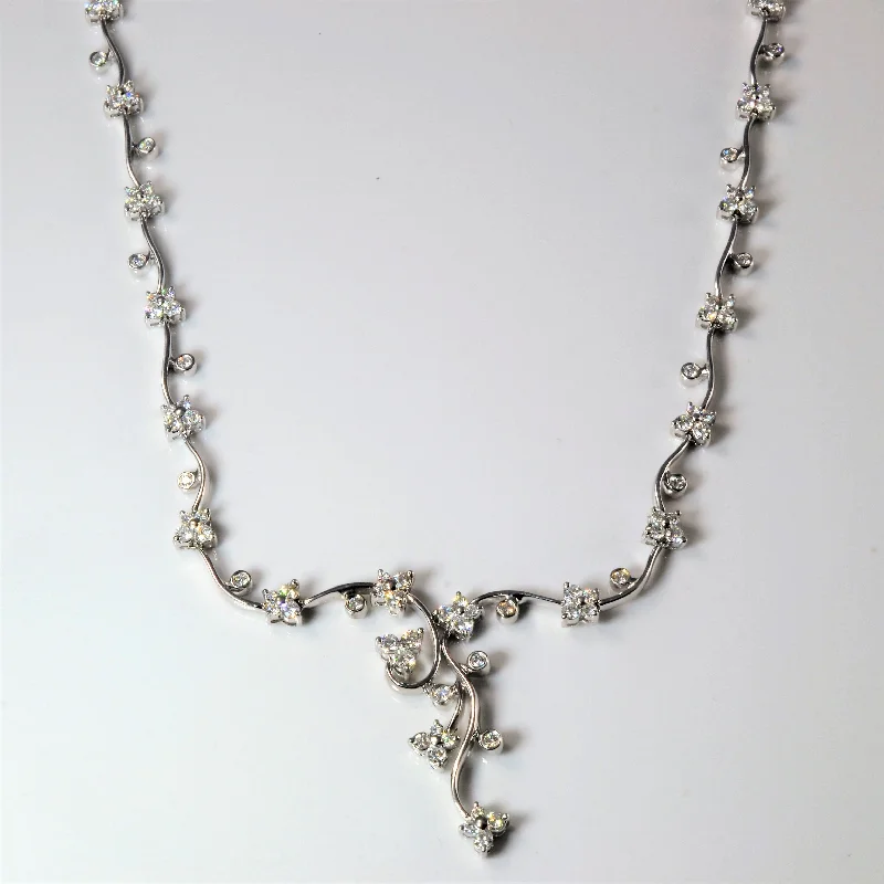 Four-layer necklaces-Elegant Diamond Collar Necklace | 16" |