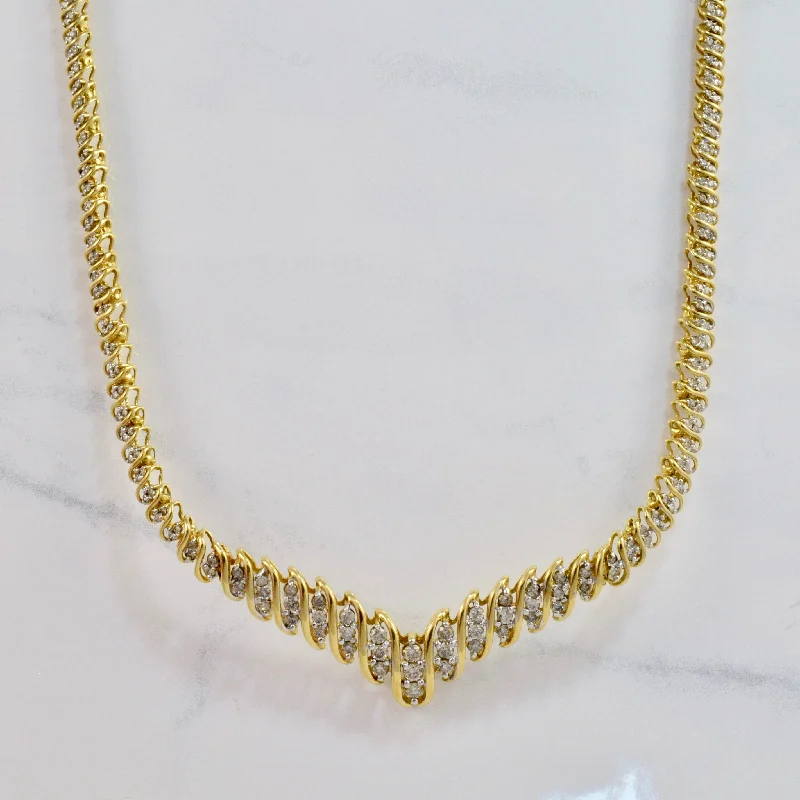 Shining crystal necklaces-Large Diamond Necklace | 5.74 ctw SZ 16.5" |