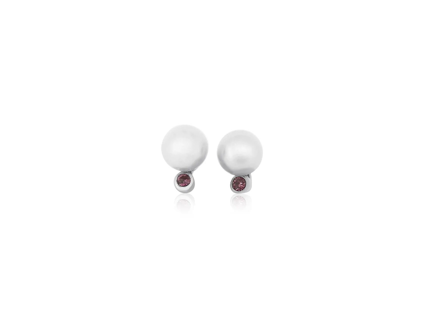 Flapper deco earrings-Pearl and Sapphire Earrings