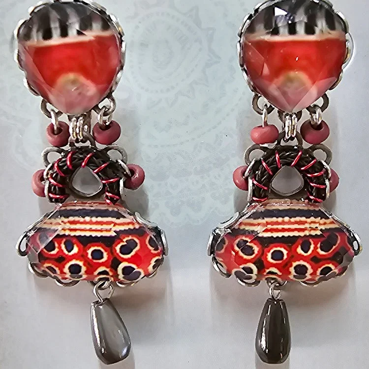 Spinel stone earrings-AYALABAR EARRINGS FAVOURED BY RED