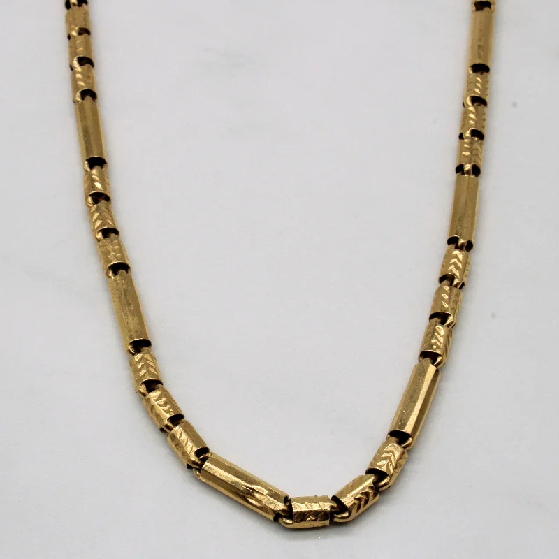 Radiant gem necklaces-18k Yellow Gold Bar Link Necklace | 23" |