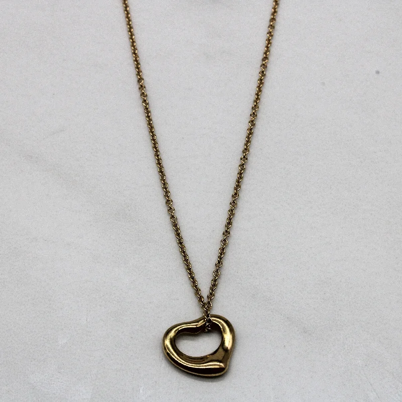 Chained layer necklaces-Tiffany & Co.' Open Heart Necklace | 16" |