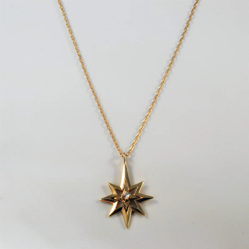 Large stone necklaces-Star Diamond Necklace | 0.08ct | 16" |