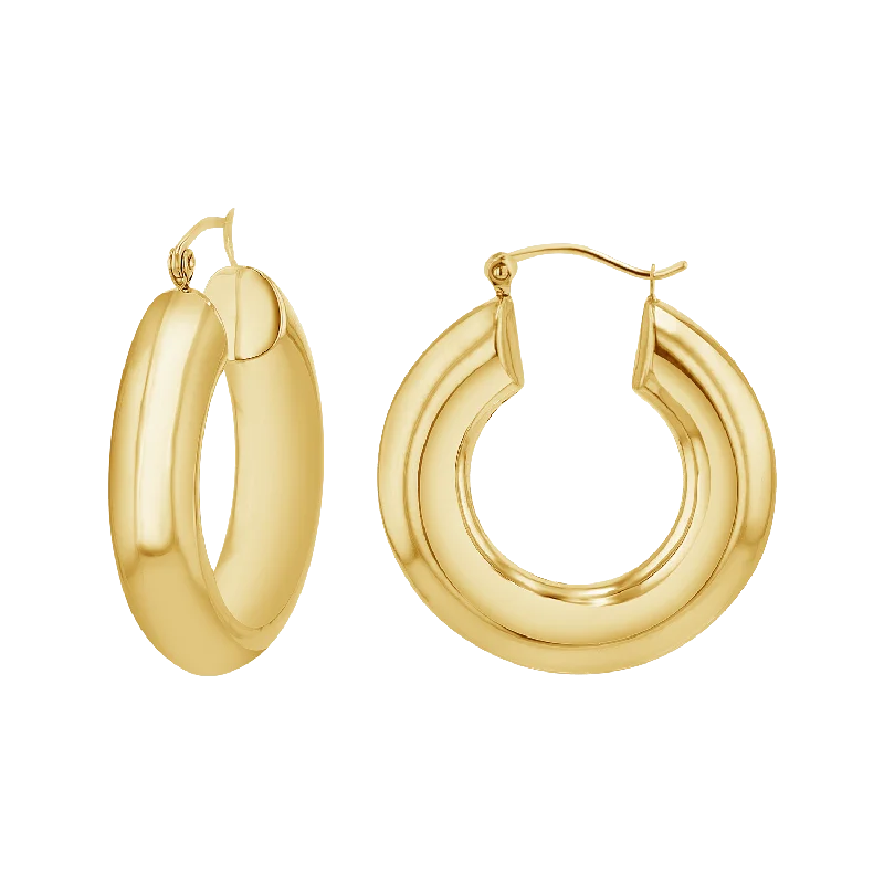 Grand statement earrings-6mm Chunky Hoop Earrings