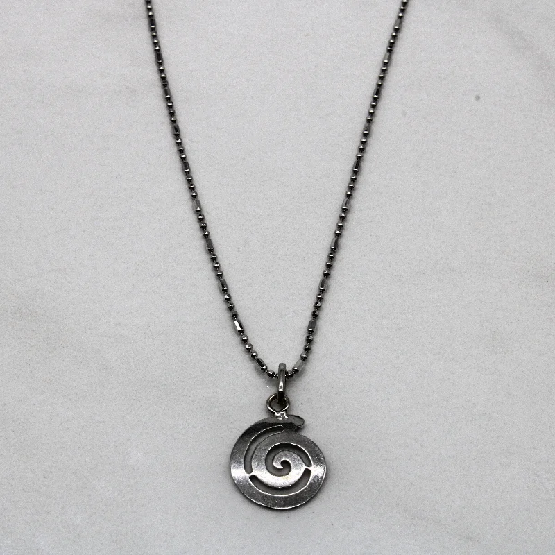 Raw wood necklaces-Swirl Pendant Necklace | 16" |