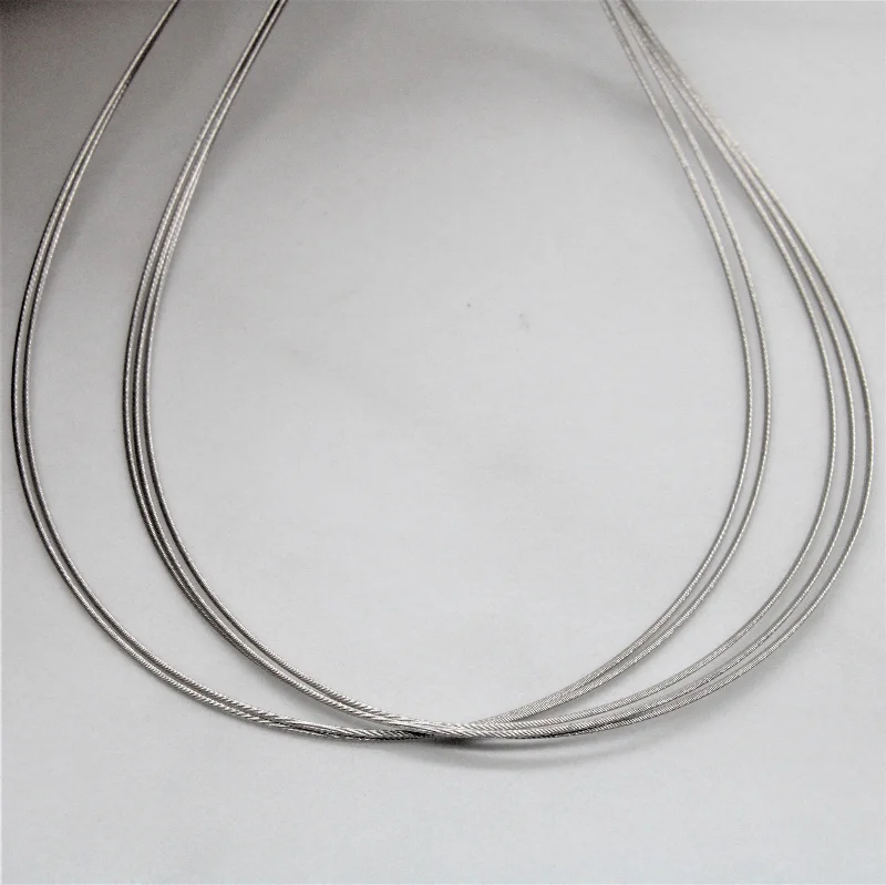 Glossy finish necklaces-Wire Strand Collar Necklace | 18" |