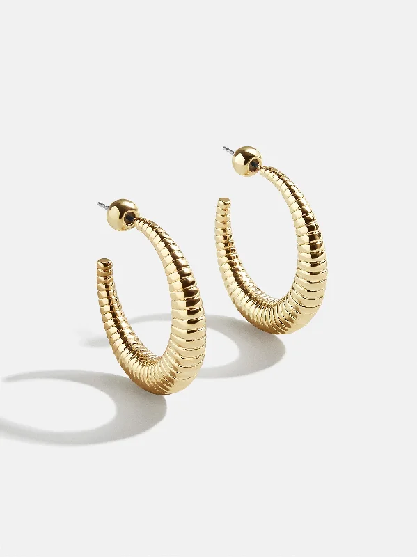 Round drop earrings-Audrey Earrings - Gold