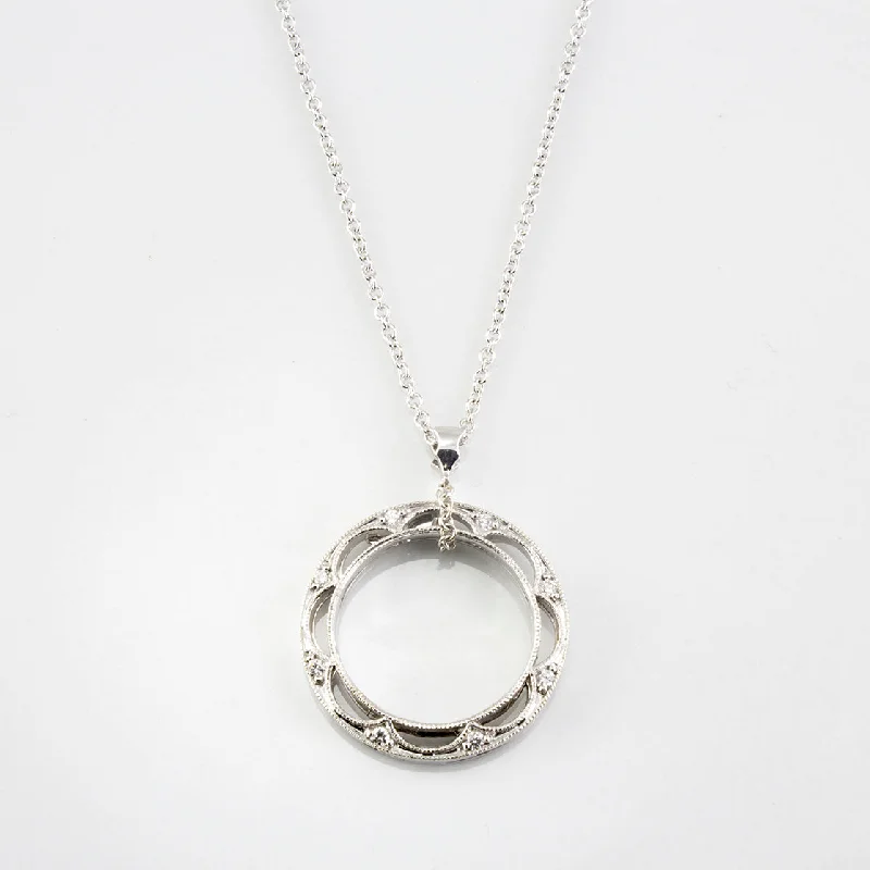 Raw wood necklaces-Tacori' Reverse Crescent Necklace | 0.08 ctw Diamonds, 18" |