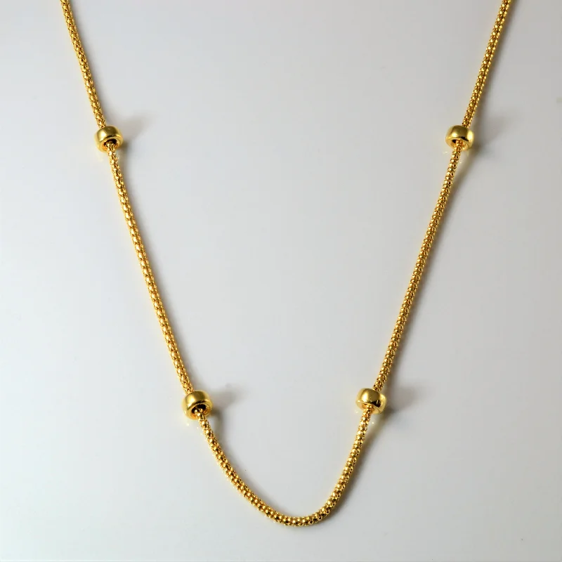 Antique locket necklaces-Gold Bead Chain Necklace | 18" |